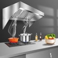thumbnail image 6 of EastVita Commercial Exhaust Hood 8FT Rust Resistant Vent Hood 201 Stainless Steel Concession for Kitchen Restaurant with 2 Detachable U-shaped Grid Oil Filter Mesh, 6 of 7