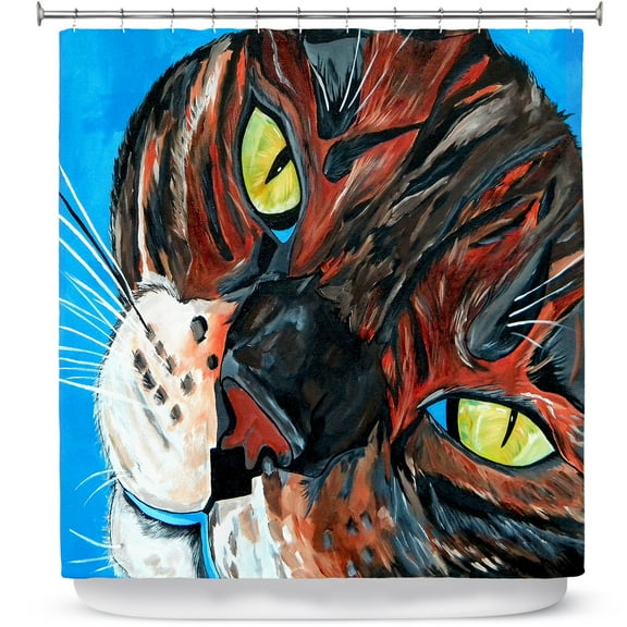 Shower Curtains 70" x 84" from DiaNoche Designs by Patti Schermerhorn - Eli Cat