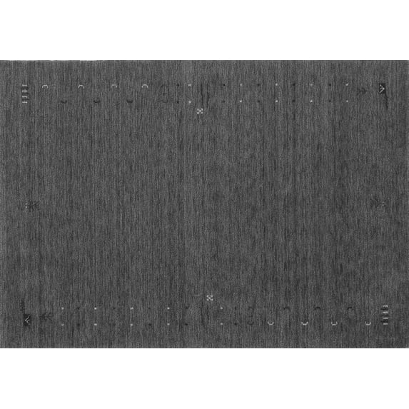Ahgly Company Indoor Rectangle Abstract Gray Contemporary Area Rugs, 8' x 10'