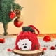 thumbnail image 5 of Bolsas de regalo navideñas con diseños de peluche en 3D - Bolsas reutilizables para guardar tela y regalar en Navidad - Bolsa de tela roja de 23x19 cm, 5 of 6