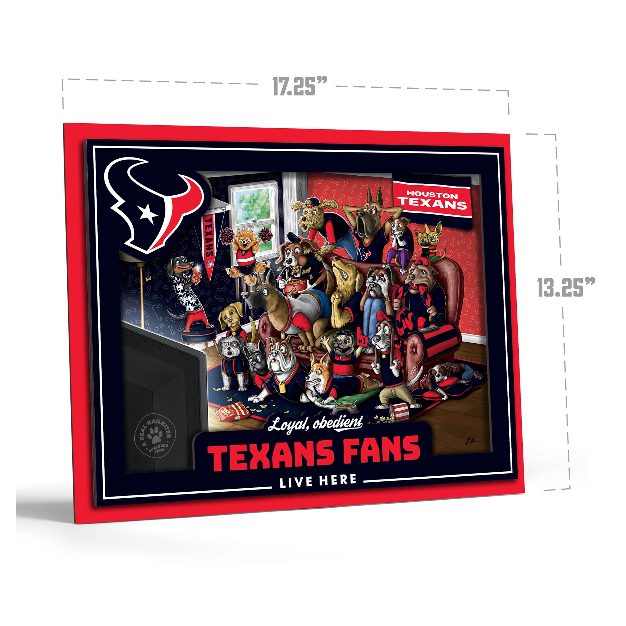 IDNA Houston Texans 13.25" x 17.25" Purebred Fans Wall Art