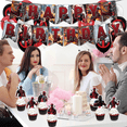 thumbnail image 5 of 82 PCS For Deadpool Theme Birthday Party Decorations,with 1 Happy Birthday Banner Garland 18 Balloons,50 Stickers,13 Cupcake Toppers Party Supply Set, 5 of 5