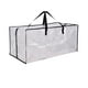 thumbnail image 1 of Bolsas de mudanza transparentes extra grandes con correas de mochila, polipropileno tejido, asas/cremalleras reforzadas, para mudanzas, almacenamiento, viajes, transparentes y plegables, 1 of 6