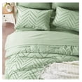 thumbnail image 4 of TiaGOC Queen Comforter Set, Sage Green Tufted Bed in a Bag 7 Pieces with comforters and Sheets, All Season Bedding Sets with 1 Comforter, 2 PillowShams, 2 Pillowcases, 1 Flat Sheet, 1 Fitted Sheet, 4 of 7