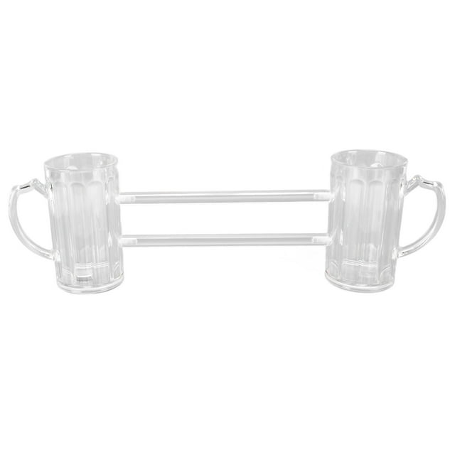 Jarra de cerveza siamesa anticaídas, exquisita y ergonómica, de cristal con tubos de conexión para karaoke, bar y fiestas en casa.