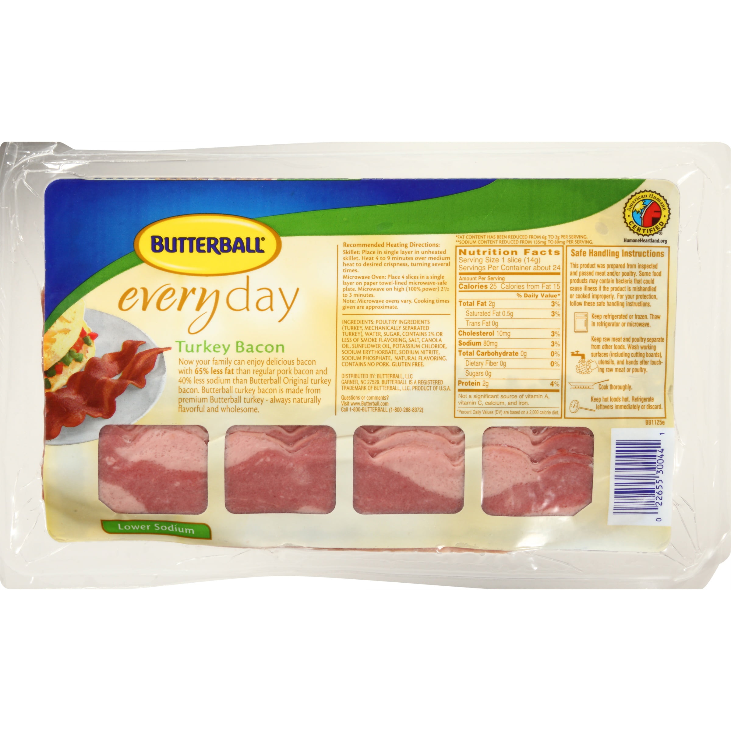 jennie o turkey bacon low sodium