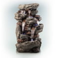 thumbnail image 3 of Alpine Corporation Outdoor 5-Tier Rainforest Rock Water Electric Fountain with LED Lights, 3 of 10