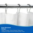 thumbnail image 3 of Kenney Rust-Resistant Metal Beaded Roller Ball Shower Curtain Rings, Set of 12, Chrome, 3 of 6