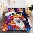 thumbnail image 5 of 3 Pieces Duvet Cover Set-Abstract 3D Swift Fox- 3D Print Bedding 1 Duvet Cover 2 Pillowcases Natural Animals Comforter Set Soft Breathable for Boys Girls Children Natural Theme Duvet Set 4B53ANI5, 5 of 6