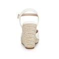 thumbnail image 2 of BLISSFUL STEP Women's Espadrille Platform Closed Toe Lace Wedge Heel Sandals 7, 2 of 8