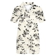 thumbnail image 3 of Conjunto de Verano para las Mujeres, Estampado Cuello de Manga Corta Y Pantalones Cortos, Moda Casual de Dos Piezas, 3 of 8