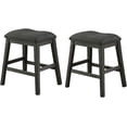 thumbnail image 5 of 5-Piece Bar Table and Chairs Set with Storage Shelves, Dining Table Set with Backless Stools, Counter Height Table Set for Kitchen Living Room, Dining Room, Game Room, Dark Brown, 5 of 8