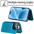 thumbnail image 2 of Phone Case Design for iPhone 16 Pro Flip Folio Wallet Case with Credit Card Holder Slot PU Leather Cases Durable Kickstand Protective Cover for Women Men Girls 6.3 inch Blue, 2 of 6