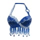 thumbnail image 3 of Top Halter moda mujer Baoblaze lentejuelas con Flecos danza del vientre Azul real M, 3 of 8