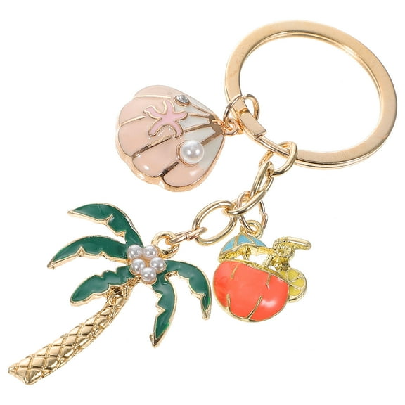 LULULION Summer Themed Keychain Hanging Decor Zinc Alloy 1Pack For Bags