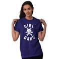 thumbnail image 3 of Girl Gang Punk Kittycat Crossbones Women's Plus Size Graphic Tee Brisco Brands 2X, 3 of 5