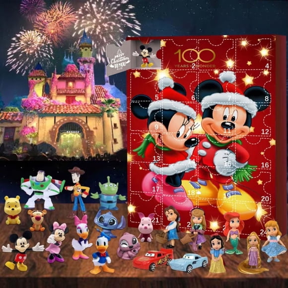 Calendrier de l'Avent des Vacances de Noël 2024, Calendrier de l'Avent de Noël Contient 24 Cadeaux, Calendrier de l'Avent de Poupées Figurines Mignonnes de Noël, Calendrier de Compte à Rebours de Noël avec Jouets Surprises, Noël