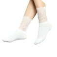 thumbnail image 1 of Guardurnaity Medias de gasa florales de encaje Retro para mujer, calcetines elásticos transparentes YY Ropa, zapatos y accesorios Miscelánea blanco, 1 of 5
