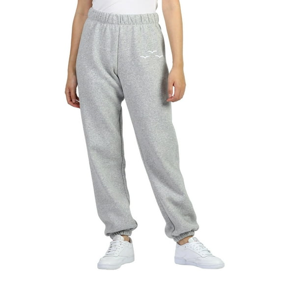 Lazypants Women's Plus Sz Pants 2X Fleece Jogger with Drawstring Waist Gray
