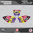 thumbnail image 3 of Kalair GFX Graphics Kit for Suzuki RM125 POLISPORT RESTYLE (2001-2008) Thunder Series, 3 of 5