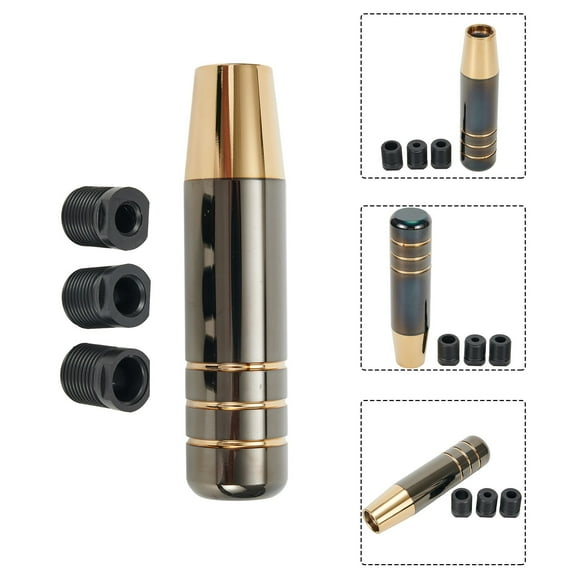 SPRING Gear Shift Knob Adapter 5IN Aluminum Alloy Automatic Black Gold Shift Knob Shifter Lever High Quality Material