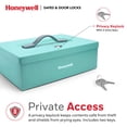 thumbnail image 4 of Caja fuerte Honeywell 6124TL, resistente al fuego, 0.17 pies cúbicos, color verde azulado, 4 of 6