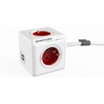 thumbnail image 1 of Allocacoc Plug, Plastic, White, Red, 1 of 4