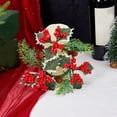 thumbnail image 6 of YIMWNYI Christmas Candlestick Wreath Ornament, Festive Decor, Holiday Decoration, Maple Leaf Design, Front Door Wreath, Plastic Material, Easy to Hang, Flexible Use, 6 of 6
