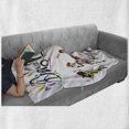 thumbnail image 6 of Dia De Los Muertos Soft Flannel Fleece Blanket, Colorful and Happy Cartoon with Skeletons in Traditional Clothes Print, Cozy Plush for Indoor and Outdoor Use, 50" x 60", Multicolor, by Ambesonne, 6 of 6