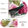 thumbnail image 6 of Round Rugs 5Ft, Pink Floral Round Area Rug Washable Indoor Throw Carpet, Watercolor Flowers Leaves Plants Watercolor Soft Non Slip Circle Rug for Cabinet Bathroom Home Decor Aesthetic, 6 of 8