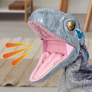 WOW! STUFF: Jurassic World Blue Training Edition Puppetronic by RealFX - Interactive Baby Raptor, 60+ Actions & Sounds, 22 Dinosaur Toy, Ages 8+