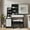 Black+White, variant on Vanity Desk with LED Lighted Sliding Mirror, Charging Station, 4 Drawers, Shelves & Stool – Modern Makeup Vanity Table for Bedroom or Dressing Room