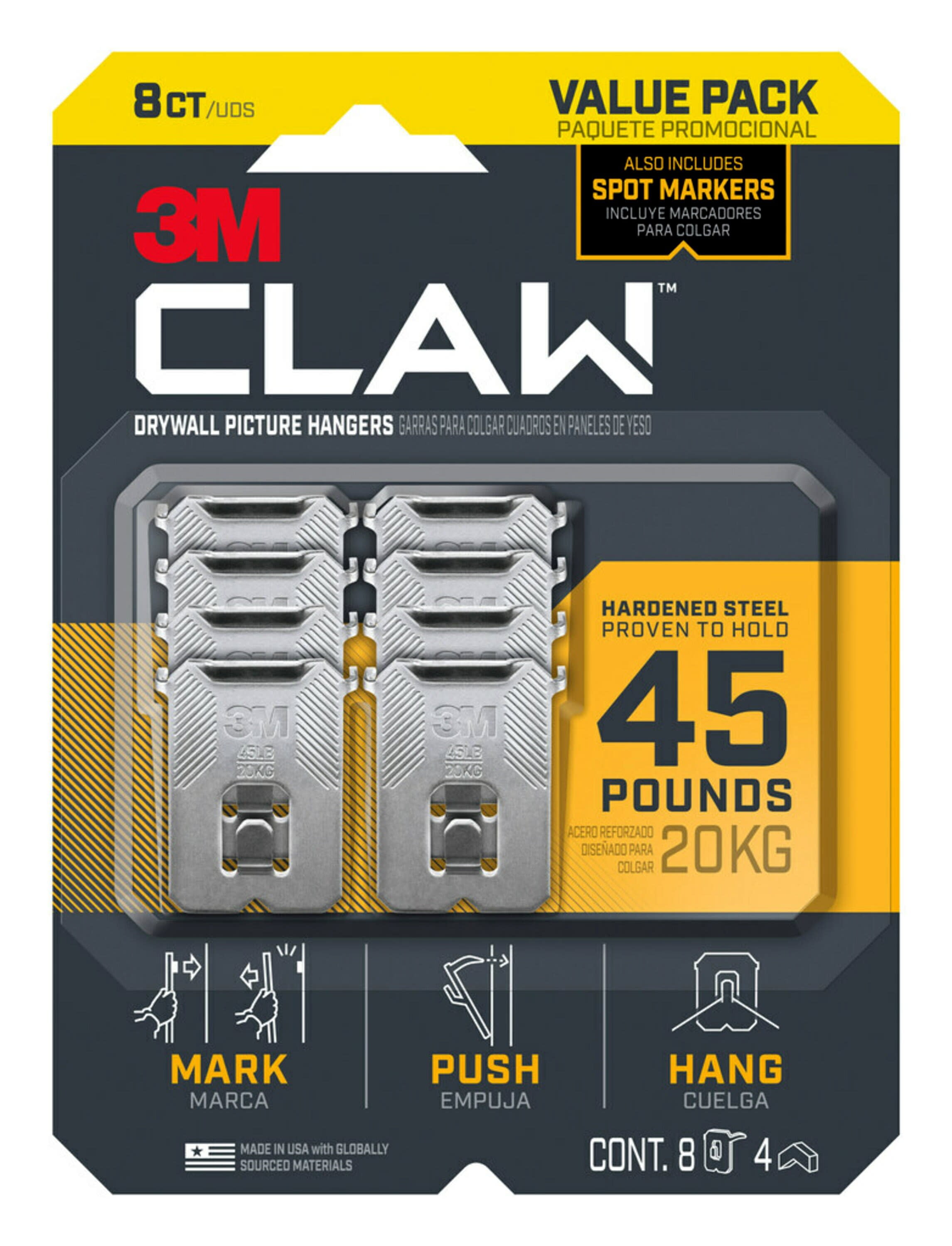 3M CLAW Drywall Picture Hanger with Temporary Spot Kuwait