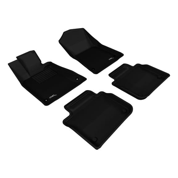 3D MAXpider Custom Fit KAGU Floor Mat (BLACK) for 2013-2020 LEXUS GS/ GS HYBRID - 1ST ROW 2ND ROW
