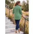 thumbnail image 2 of Catherines Women's Plus Size Collared Cable Buttonfront Tunic, 2 of 5