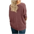 thumbnail image 5 of FAIWAD Women's V Neck Cardigan Coat Long Sleeve Button Down Classic Lightweight Cardigans, 5 of 8