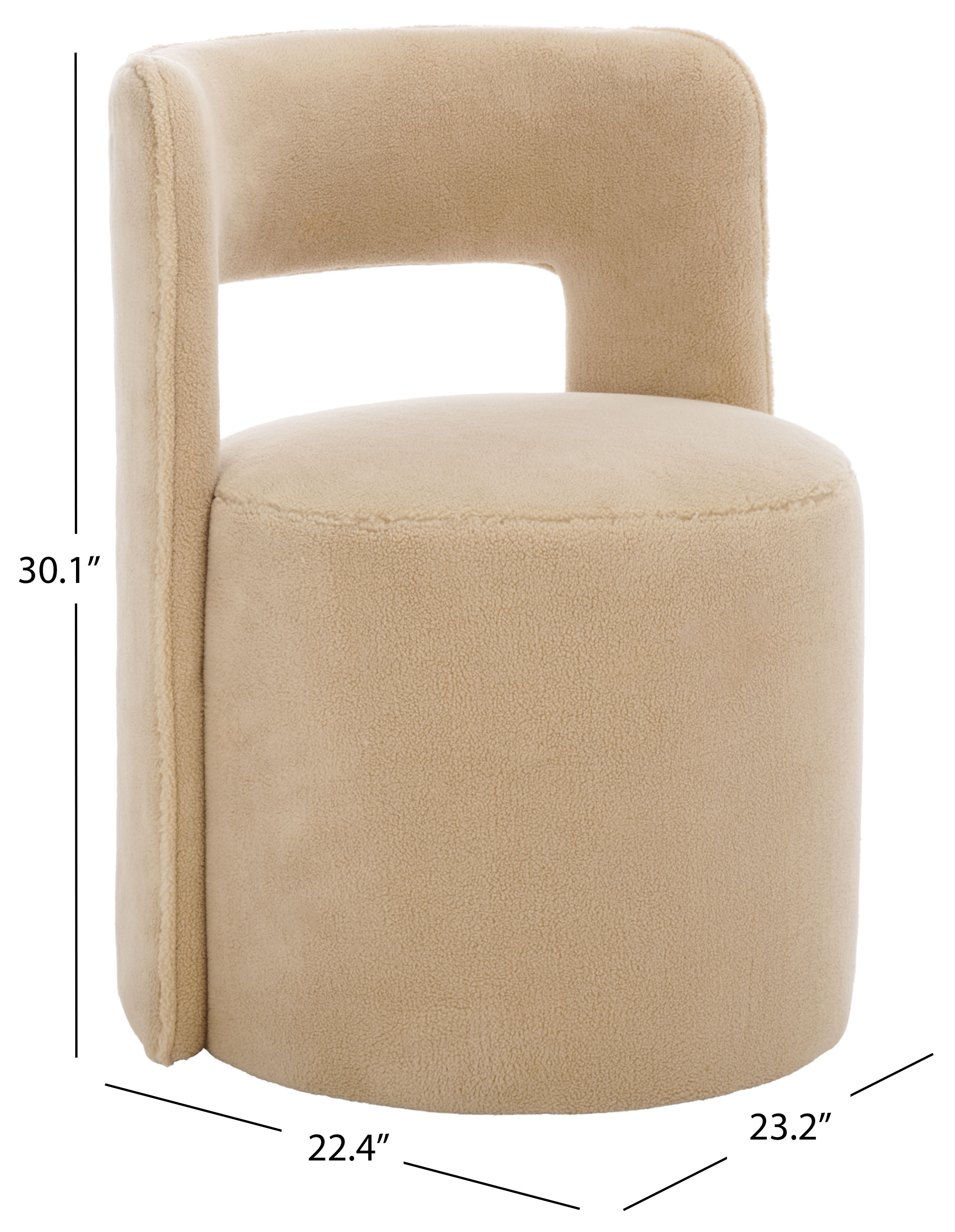 Safavieh Jojo Modern Wood and Fabric Dining Side Chairs, Beige