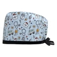 thumbnail image 1 of Gorro quirúrgico estampado de algodón para mujer, gorro de enfermera ajustable, gorro de limpieza bucal dental, 1 of 5