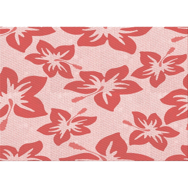 Ahgly Tapis Rectangulaire Lavable en Machine Intérieur Transitionnel Rose, 5 Pieds x 7 Pieds