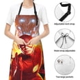 thumbnail image 6 of The Flash Adjustable Bib Apron, Waterdrop Resistant Aprons with 2 Pockets Cooking Kitchen Aprons for Women Men Chef, 6 of 8
