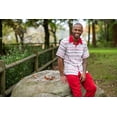 thumbnail image 3 of Men's 2 Piece Short Sleeve Walking Suit Contrast Striped Pattern in Red - 2023, 3 of 3