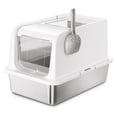 thumbnail image 5 of Caja de arena para gatos Courpal de acero inoxidable con tapa 3 en 1, 20 litros, 5 of 5