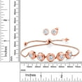 thumbnail image 2 of Gem Stone King 18K Rose Gold Plated Silver Dangle Bracelet for Women Round Moissanite (5.60 Cttw), 2 of 2