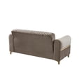 thumbnail image 3 of Melody Contemporary Loveseat made with wood and Velvet in Taupe, 3 of 8
