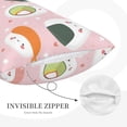 thumbnail image 5 of EasygdpCute Sushi Polyester Fiber Double-Sided Pillowcase,Super Soft,Comfortable And Luxurious Pillowcase,Not Easy To Break Or Deform- 14"X20", 5 of 9