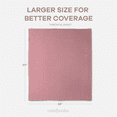 thumbnail image 5 of Comfy Cubs 100% Cotton Waffle Weave Blanket - Soft Lightweight Blankets (Mauve, 50" X 60"), 5 of 8