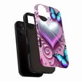 thumbnail image 3 of Valentine's Day Themed Glitter Heart Butterfly iPhone Case For Women Girls Compatible with iPhone 11/12/13/14/15/16 (Pro Max/Plus), 3 of 9