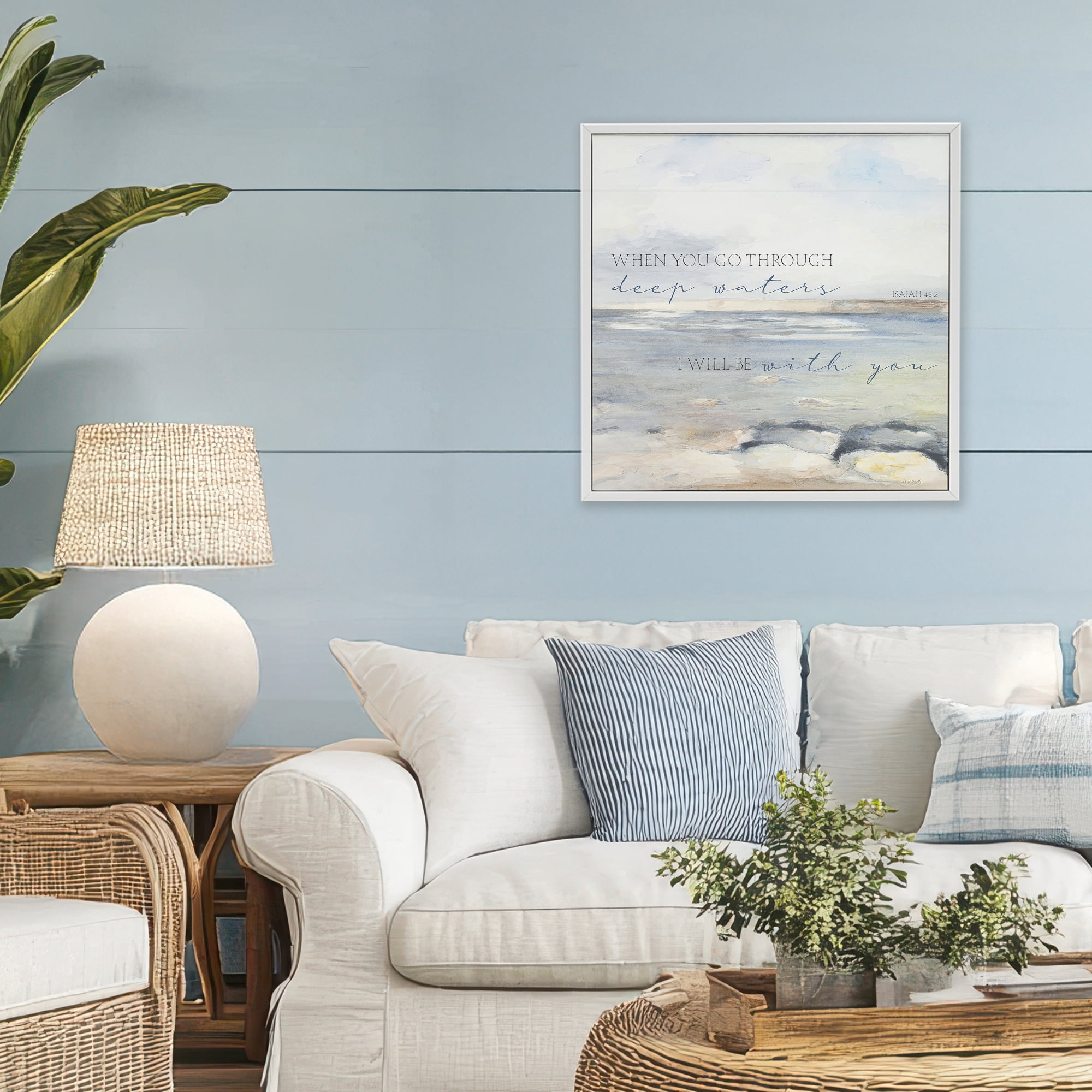 Stupell Industries Deep Waters with You White Framed Giclee Art, design by Lanie Loreth