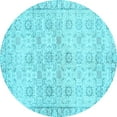 thumbnail image 1 of Ahgly Company Indoor Round Persian Light Blue Traditional Area Rugs, 8' Round, 1 of 4