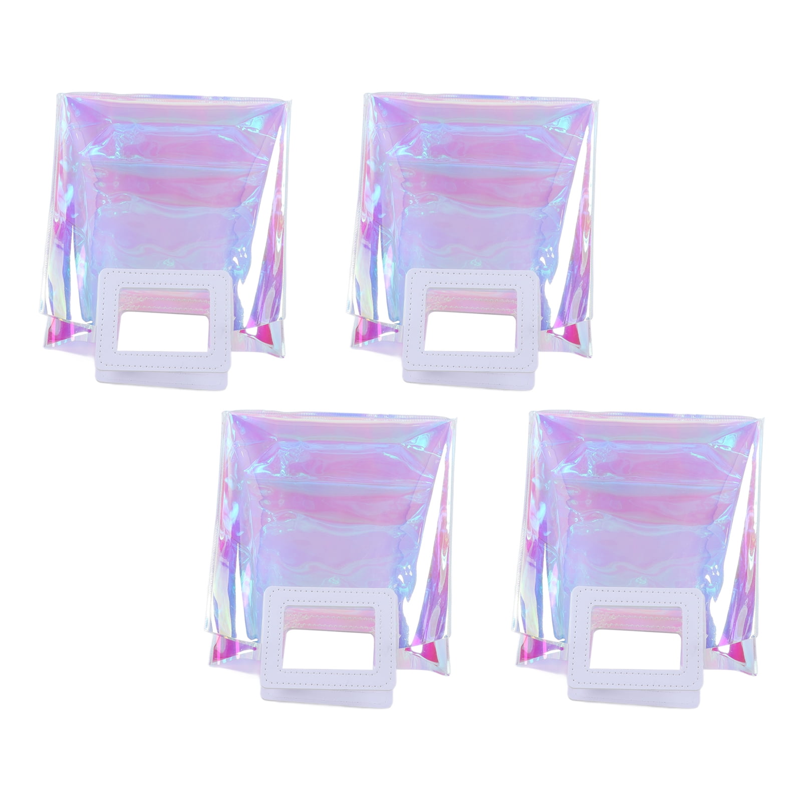Iridescent Beach Bag4 Pcs Iridescent Tote Holographic Bag Plastic Handbag Dependable Performance Walmart